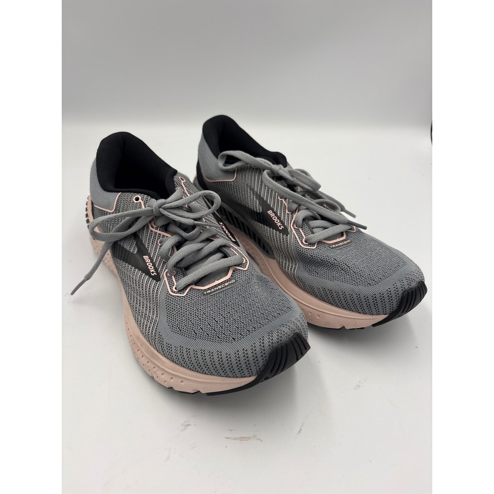 Brooks Transcend 7 Womens Running Shoes Grey Pink DNA LOFT GuideRails Support